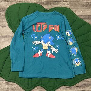 Sonic The Hedgehog Tee XS 4/5 Long Sleeve Graphic T-Shirt